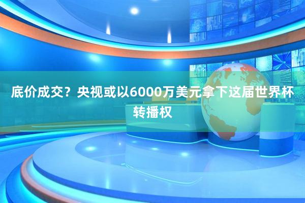 底价成交？央视或以6000万美元拿下这届世界杯转播权